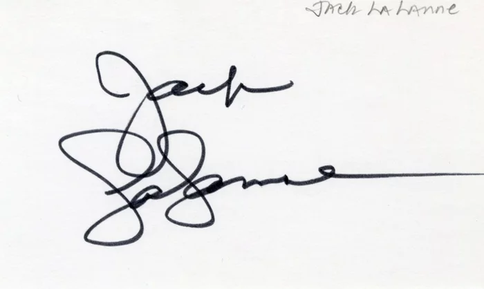 Jack LaLanne autograph