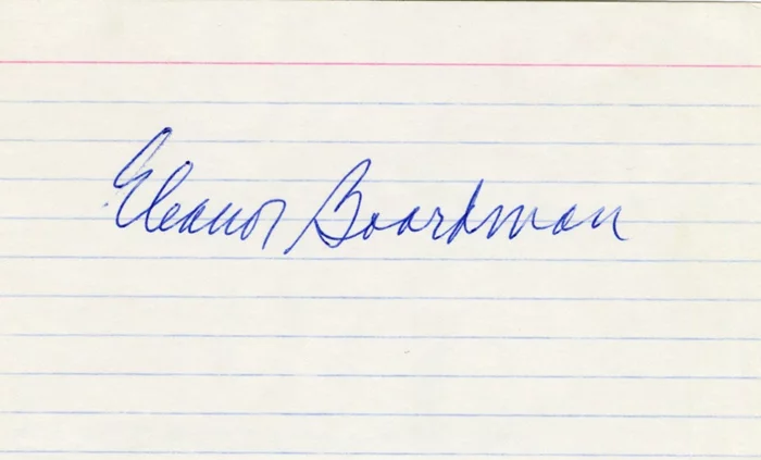 Eleanor Boardman autograph