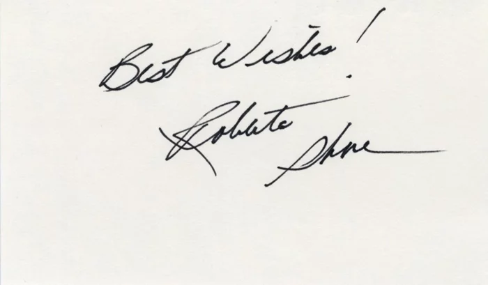 Roberta Shore autograph