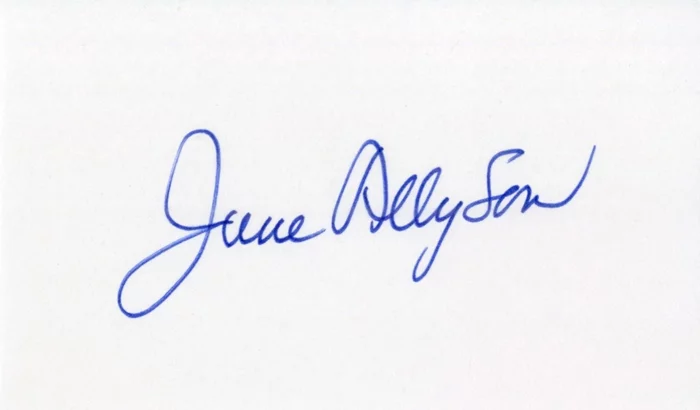 June Allyson autograph