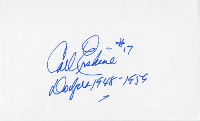 Carl Erskine autograph