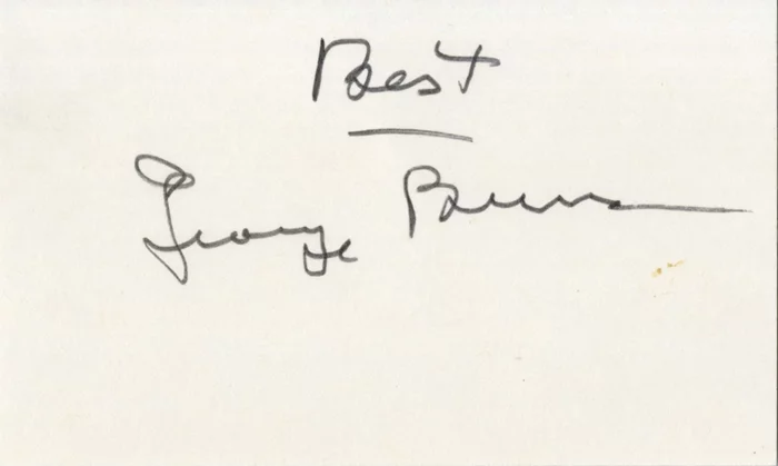 George Burns autograph