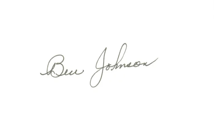 Ben Johnson autograph