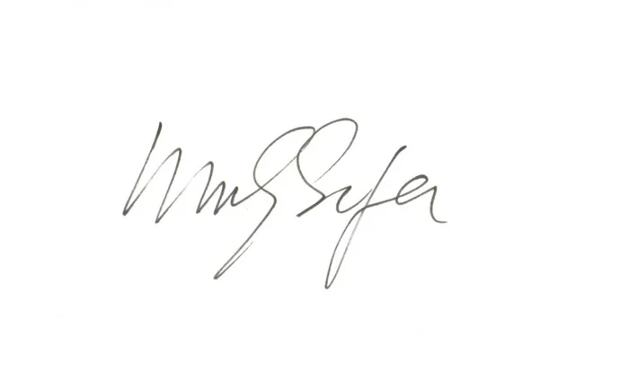 Morley Safer autograph