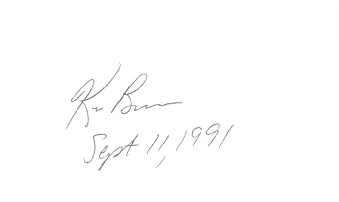 Ken Burns autograph