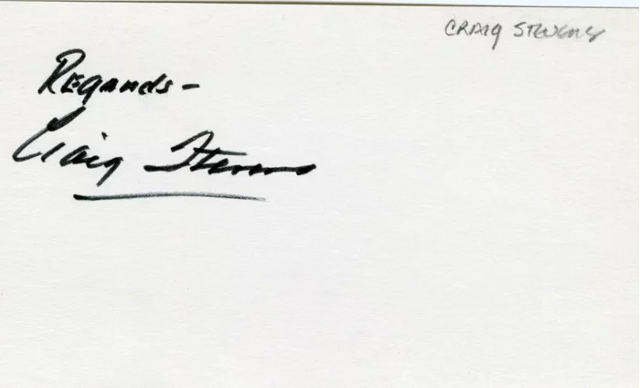 Craig Stevens autograph
