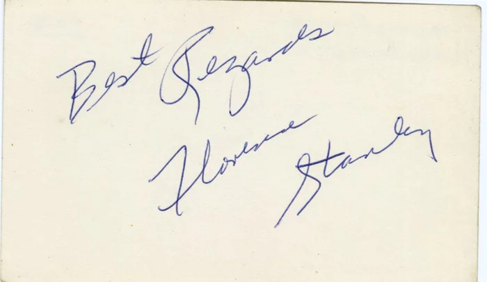 Florence Stanley autograph