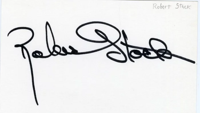 Robert Stack autograph
