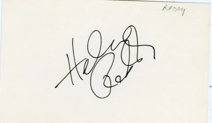 Helen Reddy autograph