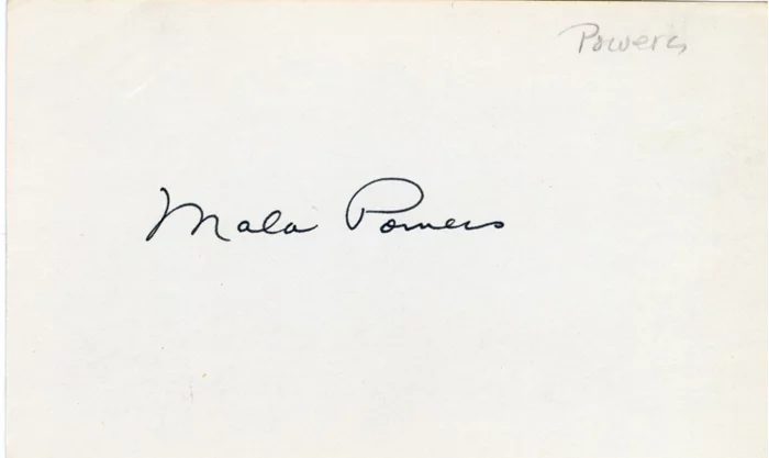 Mala Powers autograph
