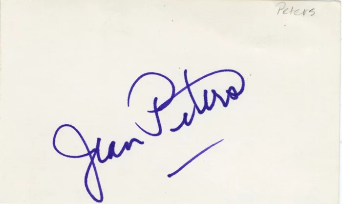 Jean Peters autograph