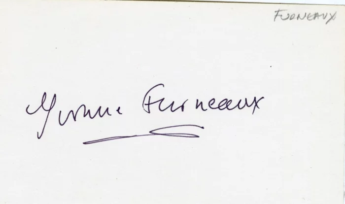 Yvonne Furneaux autograph