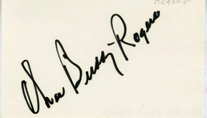 Charles 'Buddy' Rogers autograph