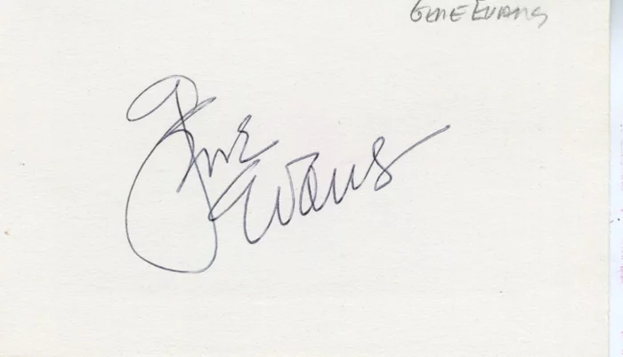 Gene Evans autograph
