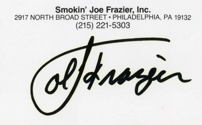 Joe Frazier autograph