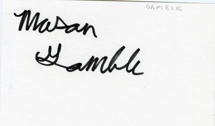 Mason Gamble autograph