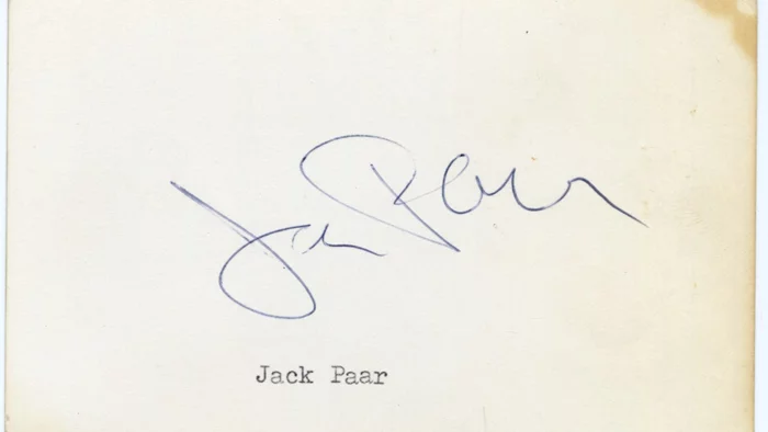 Jack Paar autograph