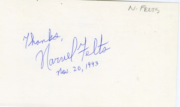 Narvel Felts autograph