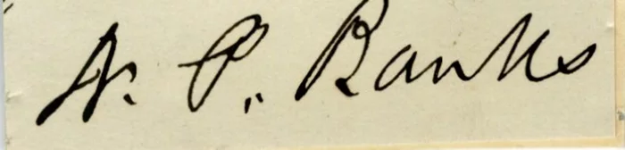Nathaniel Banks autograph