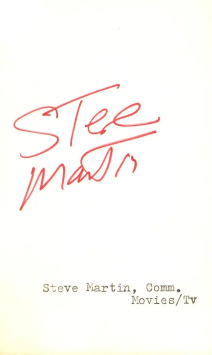 Steve Martin autograph