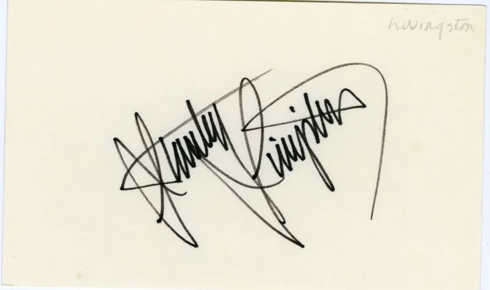 Stanley Livingston autograph