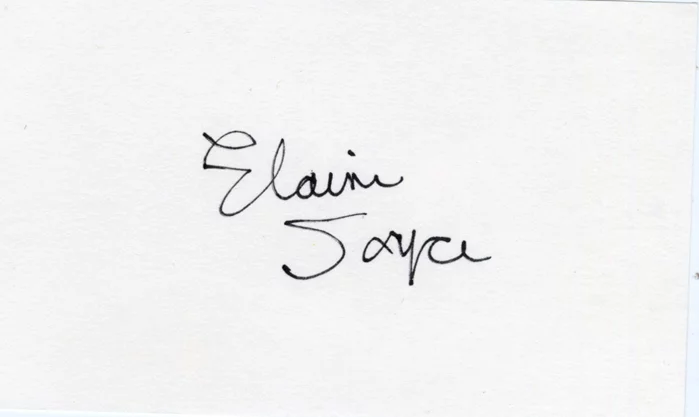 Elaine Joyce autograph