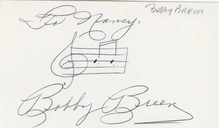 Bobby Breen autograph