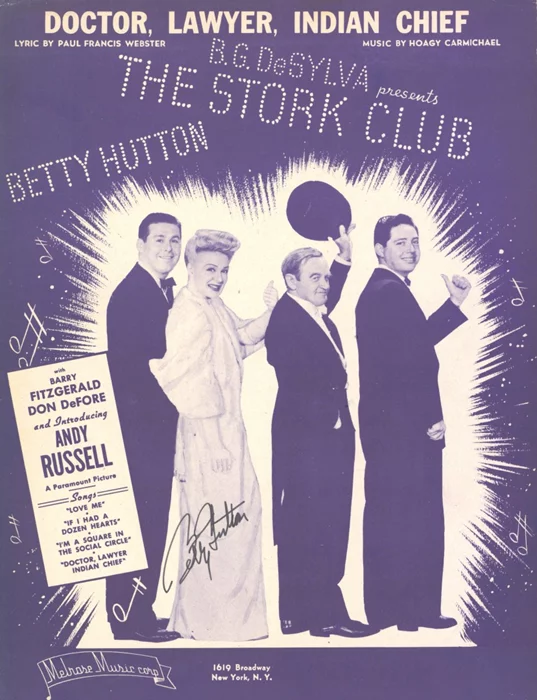 Betty Hutton autograph
