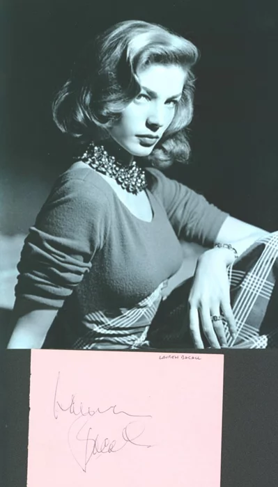 Lauren Bacall autograph