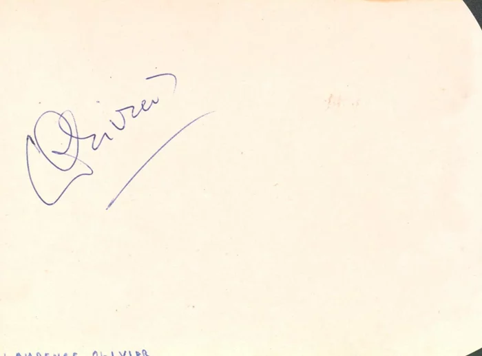 Laurence Olivier autograph