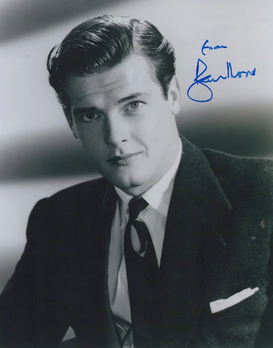 Roger Moore autograph