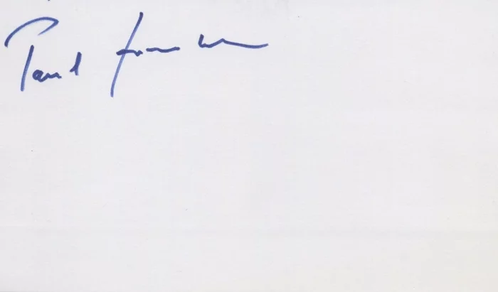 Paul Freeman autograph