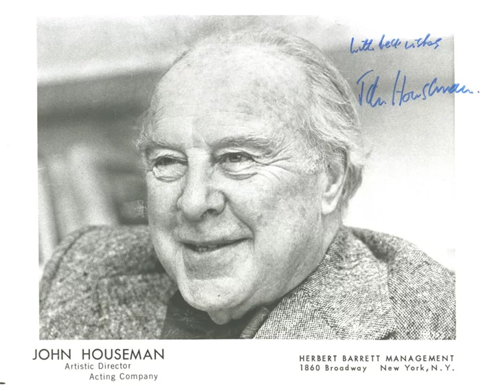 John Houseman autograph