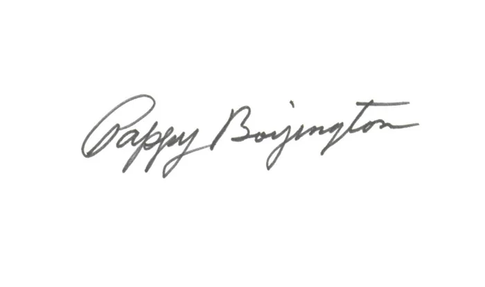 Pappy Boyington autograph