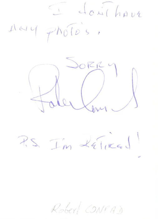 Robert Conrad autograph