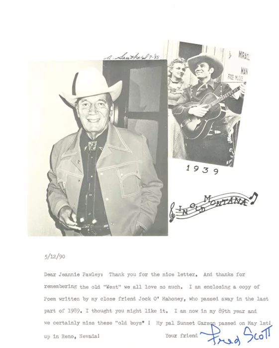 Fred Scott autograph