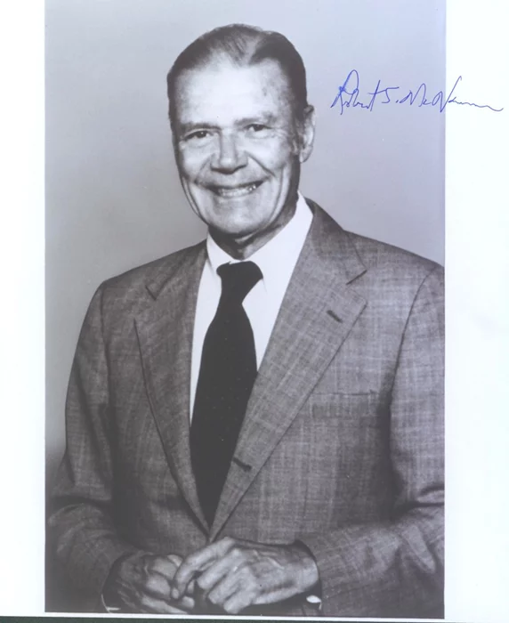 Robert S. McNamara autograph