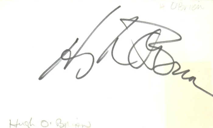 Hugh O'Brian autograph