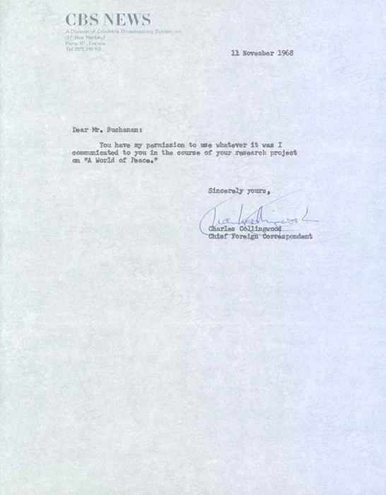 Charles Collingwood autograph