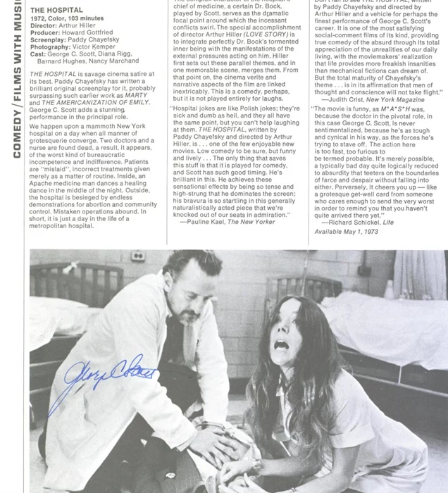 George C. Scott autograph