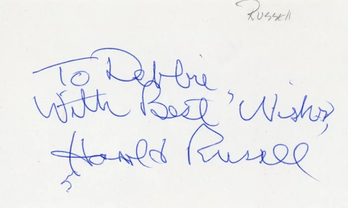 Harold Russell autograph