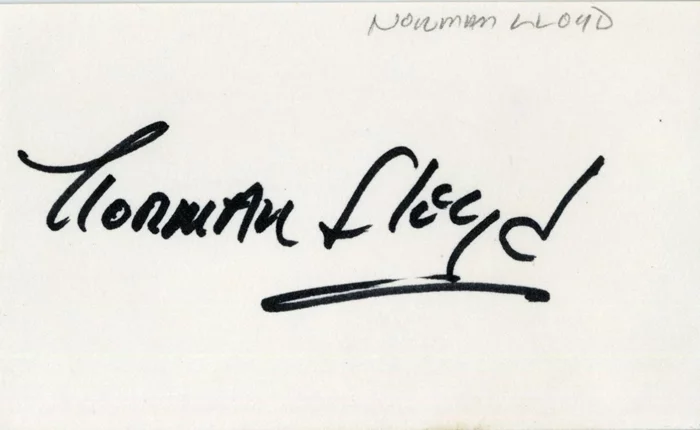 Norman Lloyd autograph