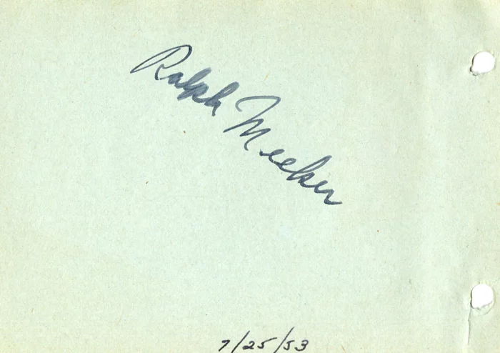 Ralph Meeker autograph