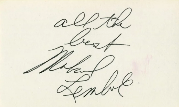 Michael Lembeck autograph