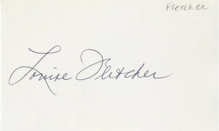 Louise Fletcher autograph