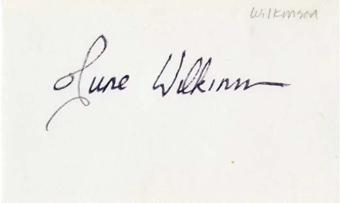 June Wilkinson autograph