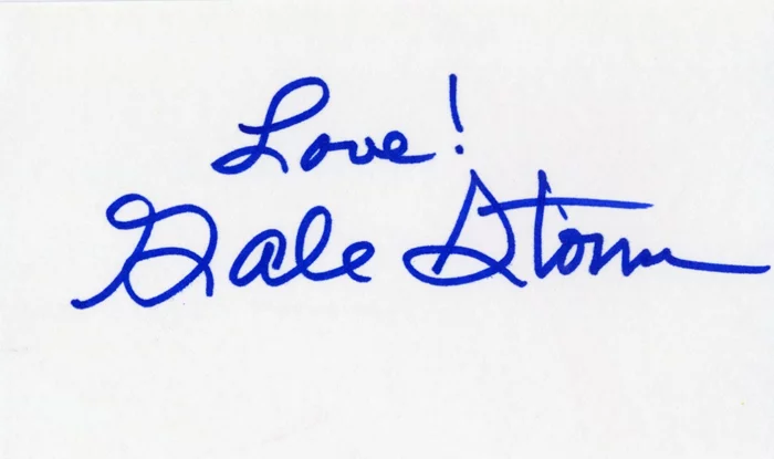 Gale Storm autograph