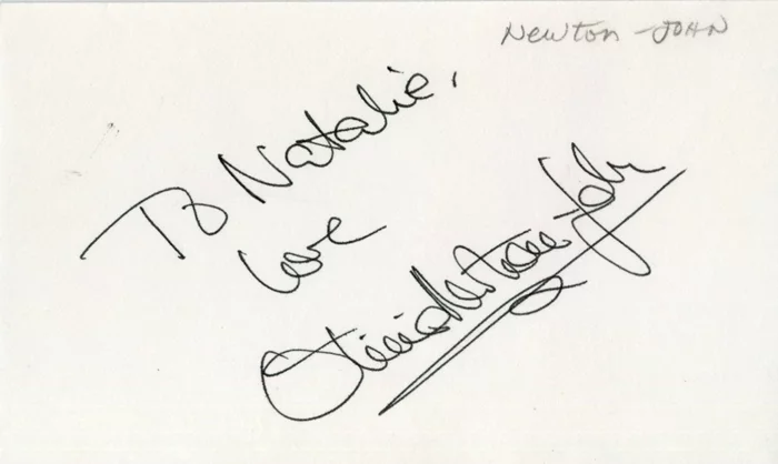 Olivia Newton-John autograph