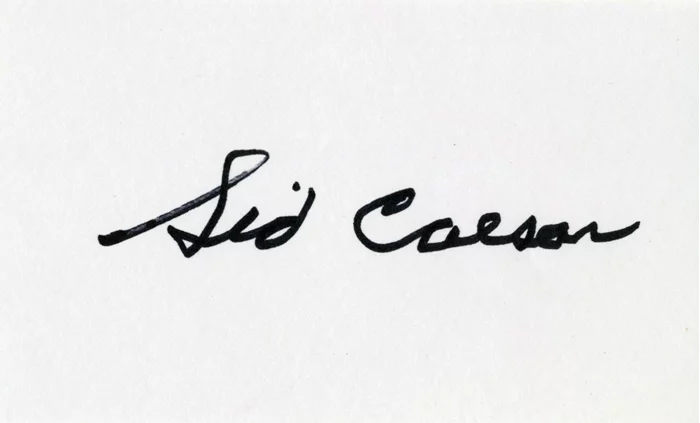 Sid Caesar autograph