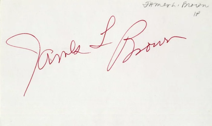 James L. Brown autograph